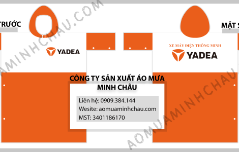 Áo mưa nhựa in logo công ty