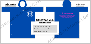  áo mưa Rạng Đông in logo trường học